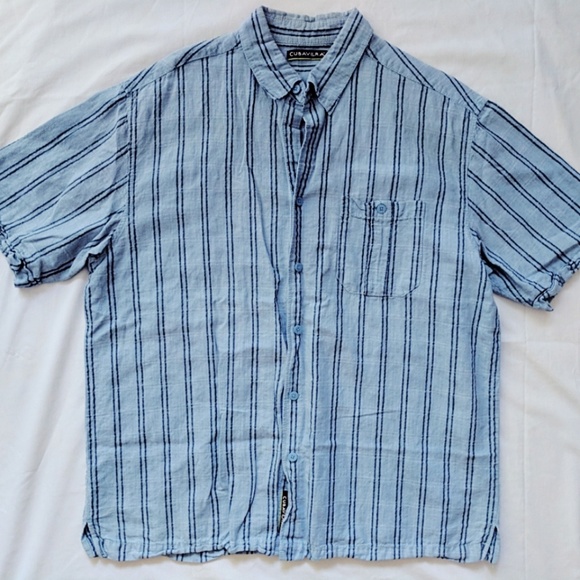 Cubavera Other - Tropical Blue Cubavera Casual Button Down Shirt